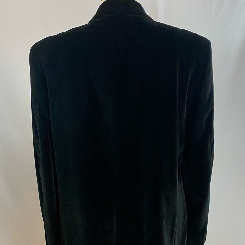 Pronto-Uomo Mens Luxury Black Velveteen Blazer Like New - Picture 12 of 12
